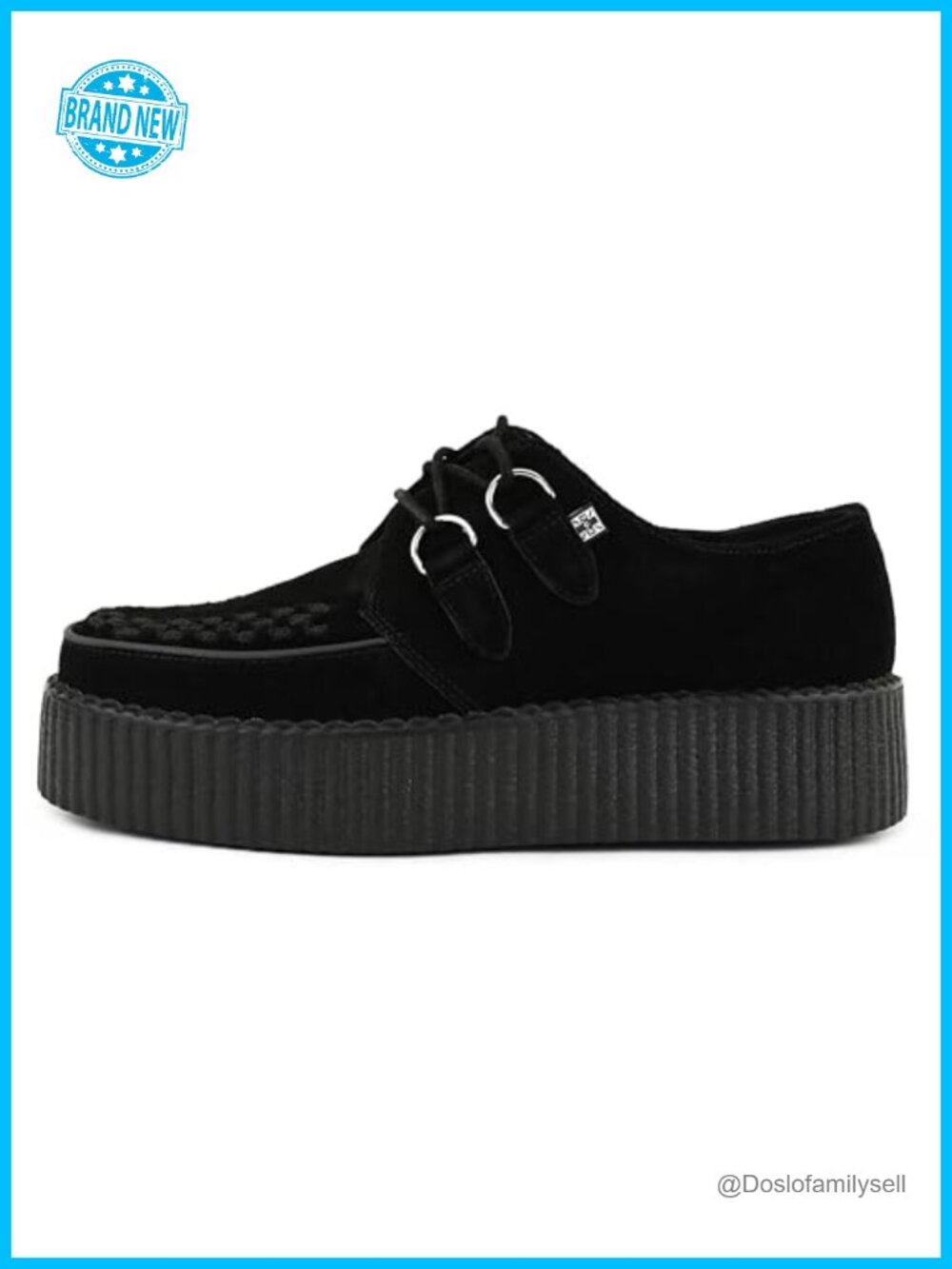 Suede Viva Mondo Creepers Lace Up Platform Shoes